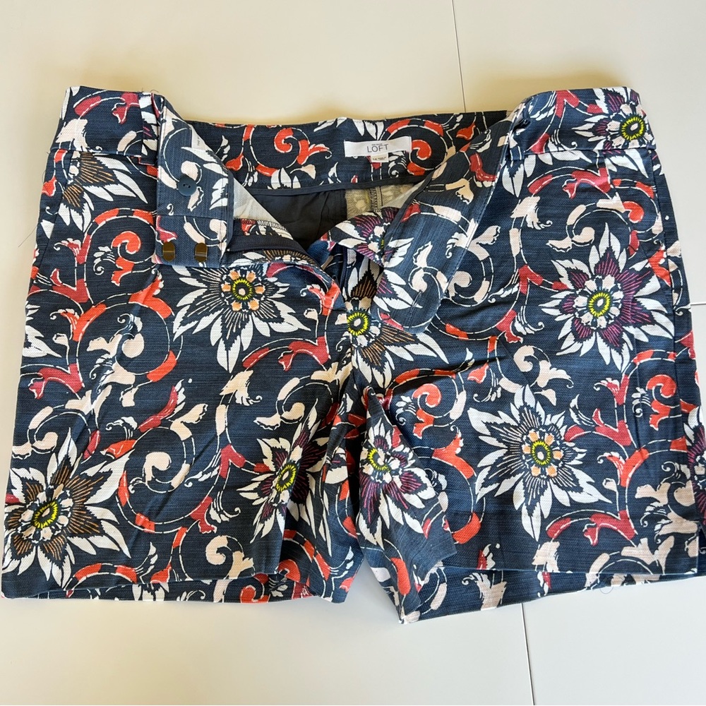Loft Size 14 Floral Riviera Shorts